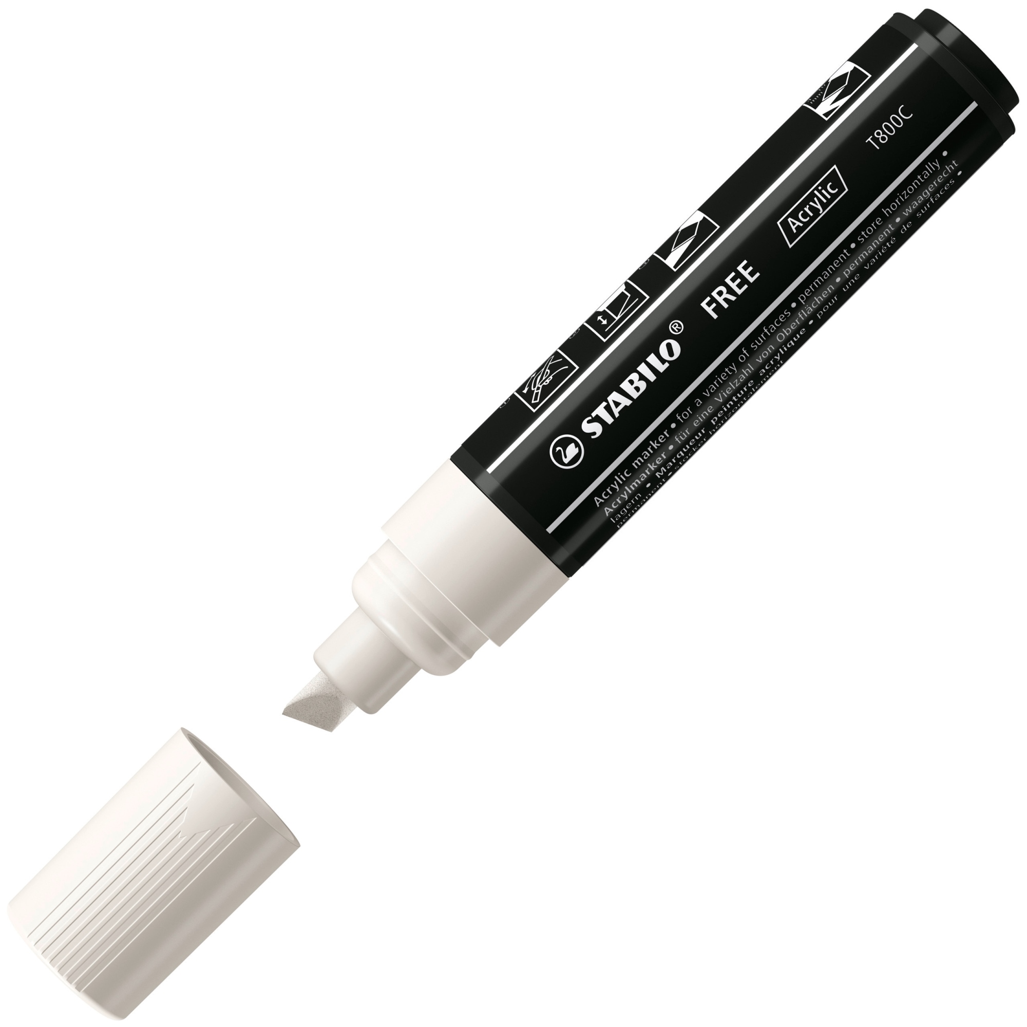 FREE Acrylic marcador 1 pieza(s) Punta de cincel Negro
