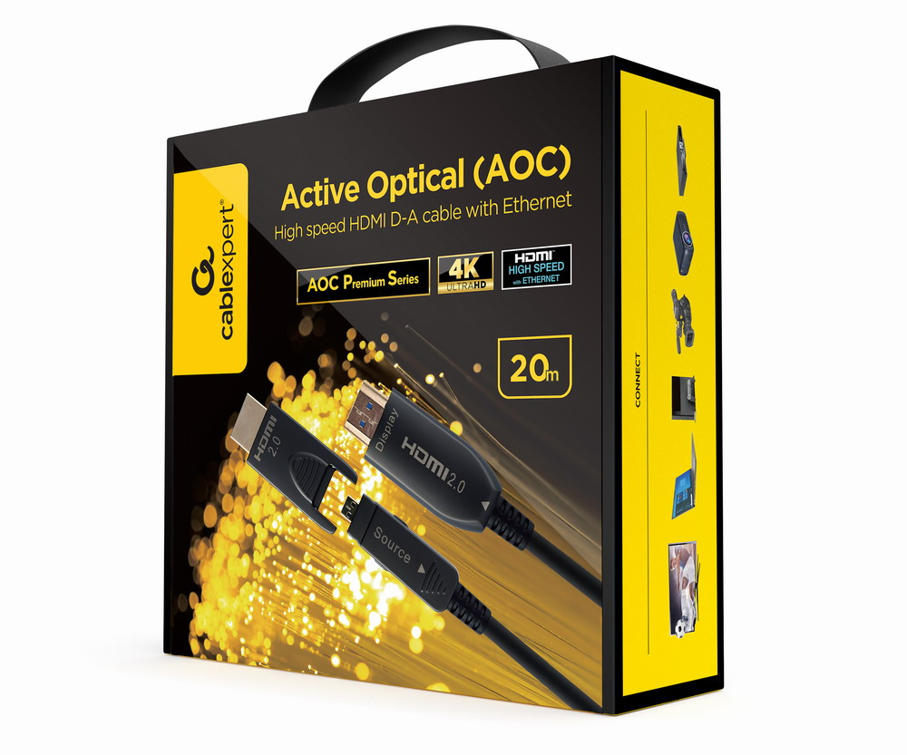 CCBP-HDMID-AOC-20M cable HDMI HDMI tipo A (Estándar) Negro