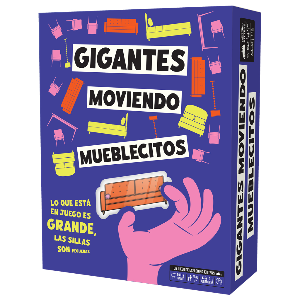 Exploding Kittens EKITF01ES juego de tablero Gigantes moviendo mueblecitos 10 min Juego De Cartas Partido