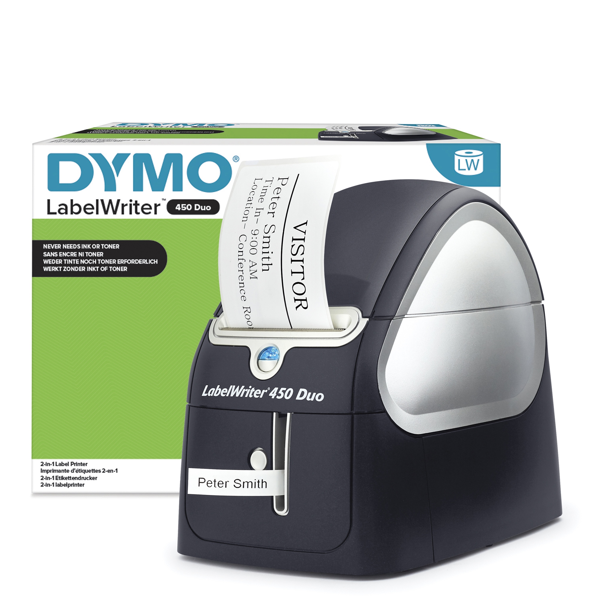 LabelWriter Etiquetadora Duo | Impresora térmica directa de etiquetas | Impresión rápida de etiquetas, códigos de barras y más | Imprime tanto etiquetas LW como etiquetas de plástico D1