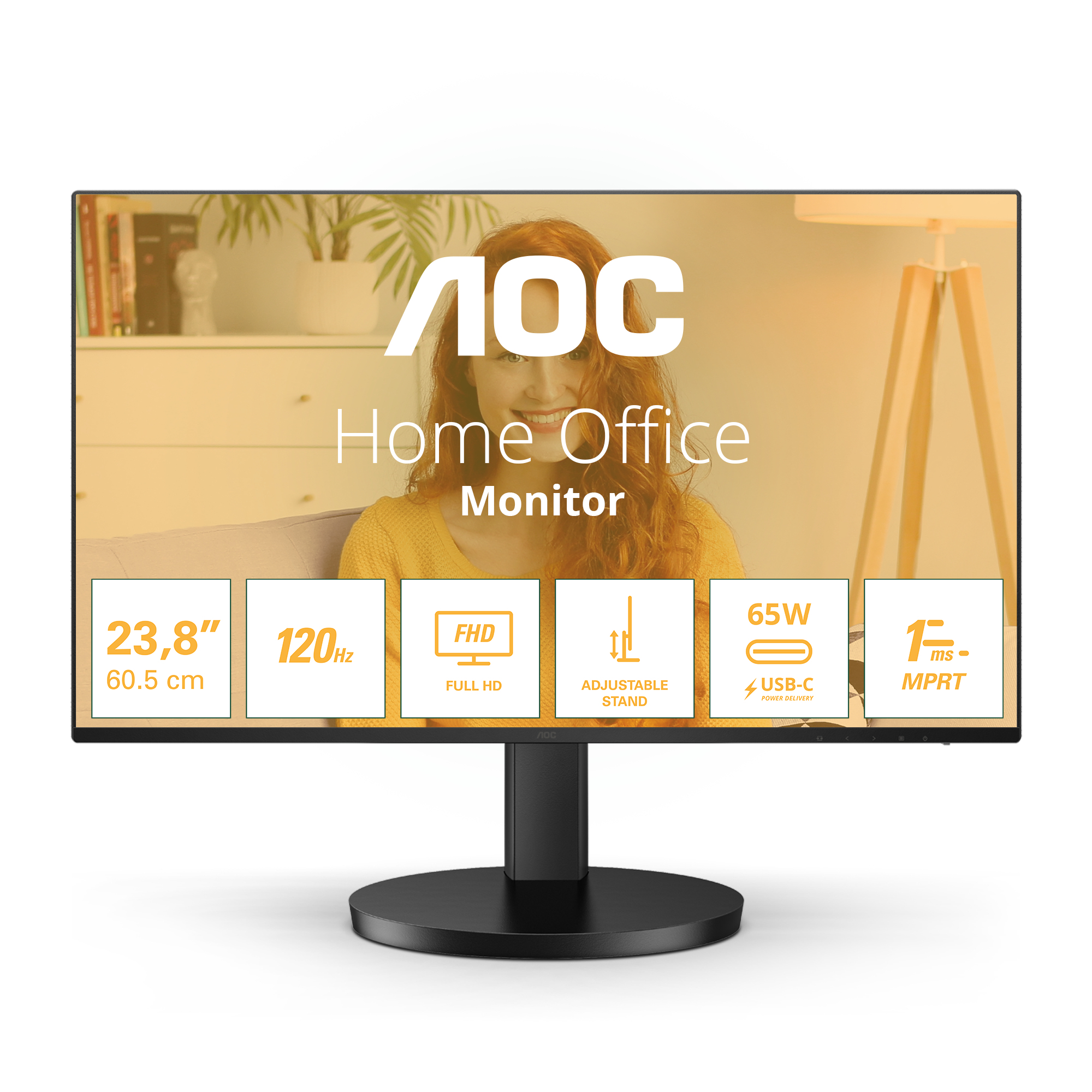 B3 24B3CF2 pantalla para PC 60,5 cm (23.8") 1920 x 1080 Pixeles Full HD LED Negro