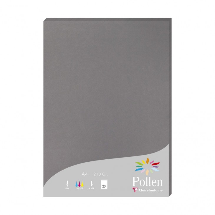 Pollen papel para impresora de inyección de tinta A4 (210x297 mm) 25 hojas Gris