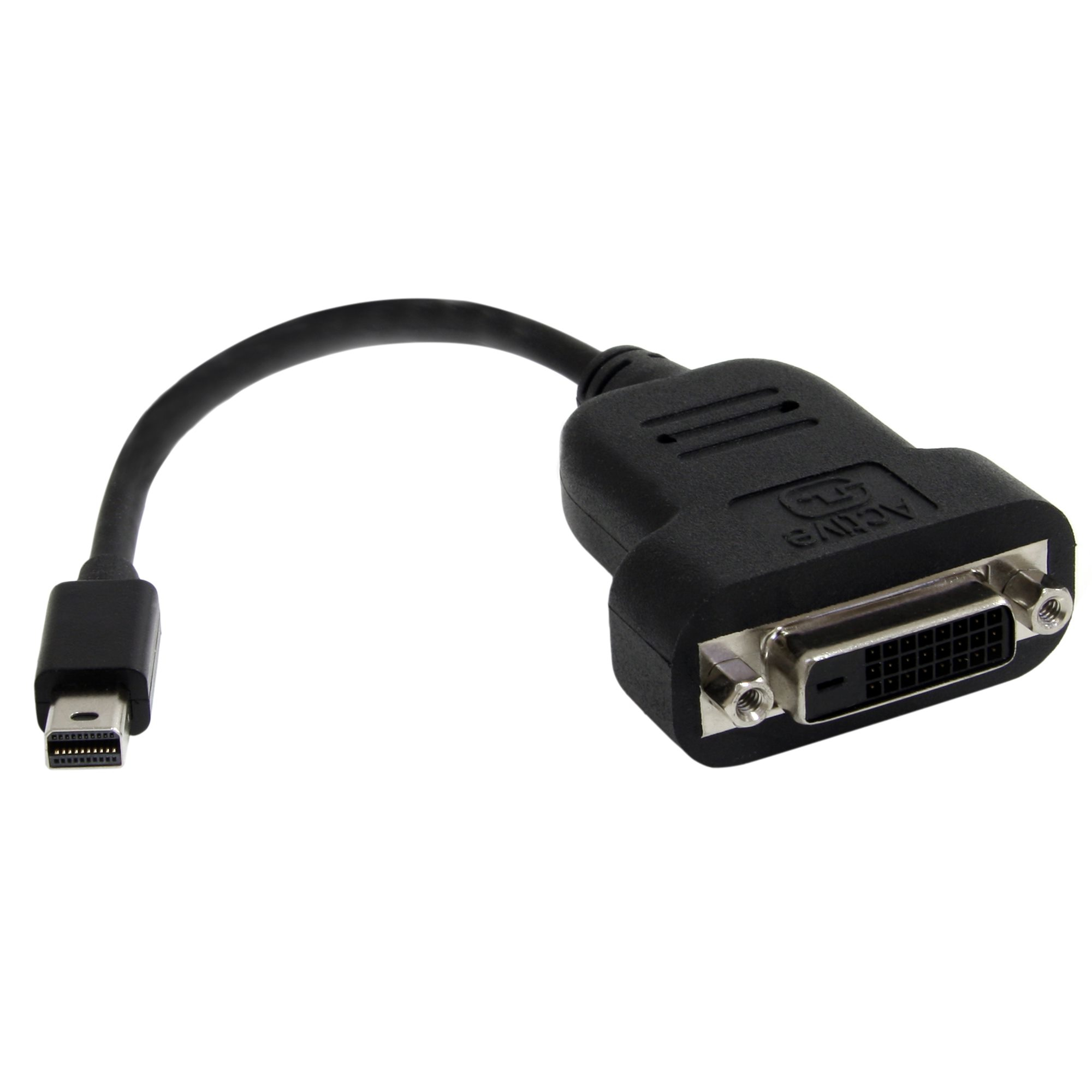 Adaptador Mini DisplayPort a DVI - Conversor Activo Mini DisplayPort a DVI-D - Vídeo 1080p - Dongle Convertidor Monoenlace mDP o Thunderbolt 1/2 Mac/PC a Monitor