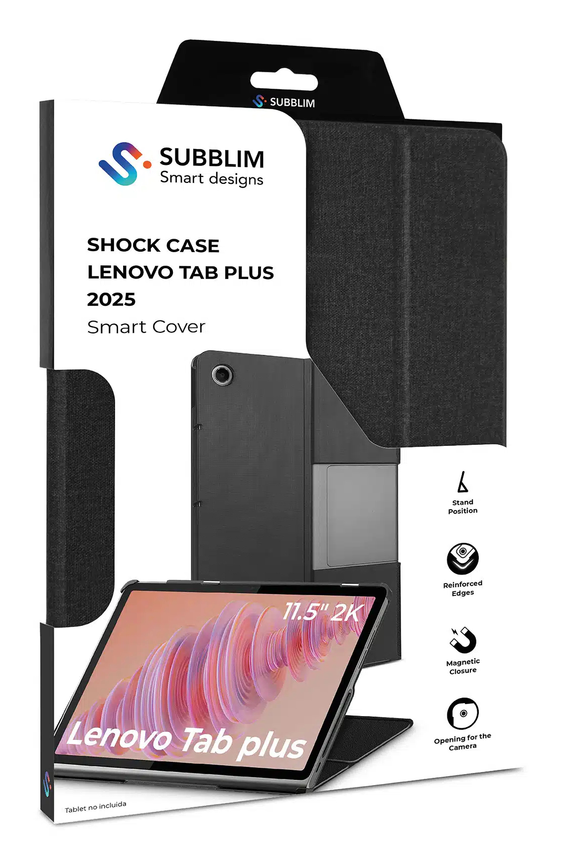 Funda Tablet Shock Case Compatible con Lenovo Tab Plus 2025 Negro 11,5" SmartCov