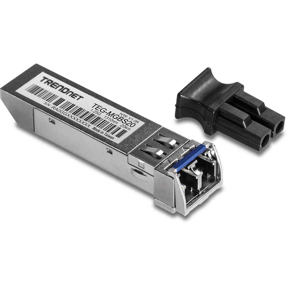 TEG-MGBS20 convertidor de medio 1250 Mbit/s 1310 nm Monomodo Negro, Acero inoxidable