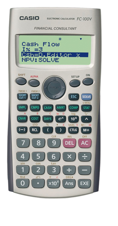 FC-100V calculadora Bolsillo Calculadora financiera Gris