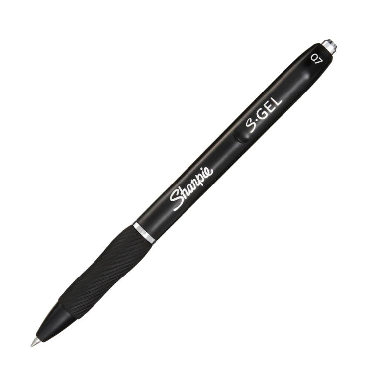 S-Gel Bolígrafo de gel de punta retráctil Negro 12 pieza(s)
