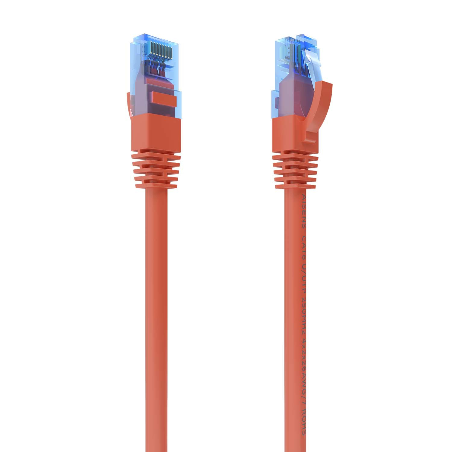 Cable De Red Latiguillo RJ45 Cat.6 UTP AWG26 CCA, Rojo, 0.5 m
