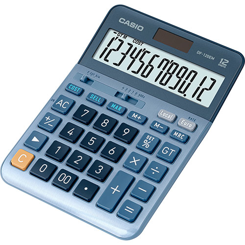 DF-120EM calculadora Escritorio Pantalla de calculadora Azul