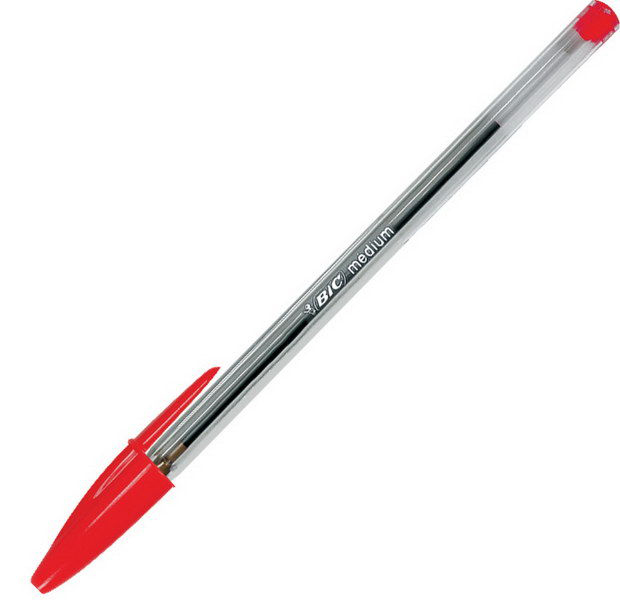 Cristal Medium Rojo Bolígrafo Medio 1 pieza(s) 8373619