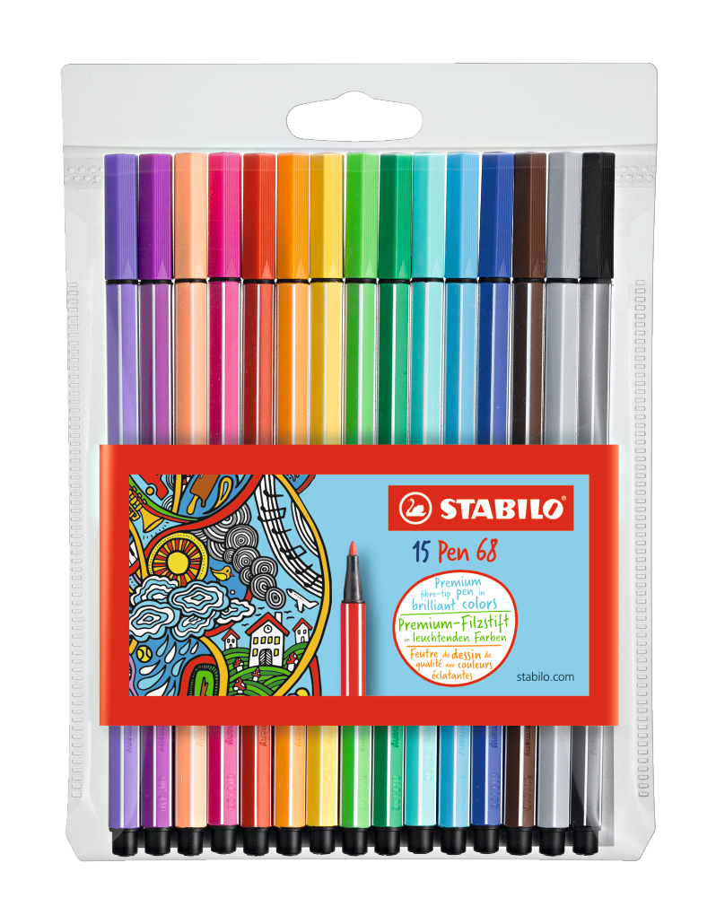 Pen 68 rotulador Multicolor 15 pieza(s)