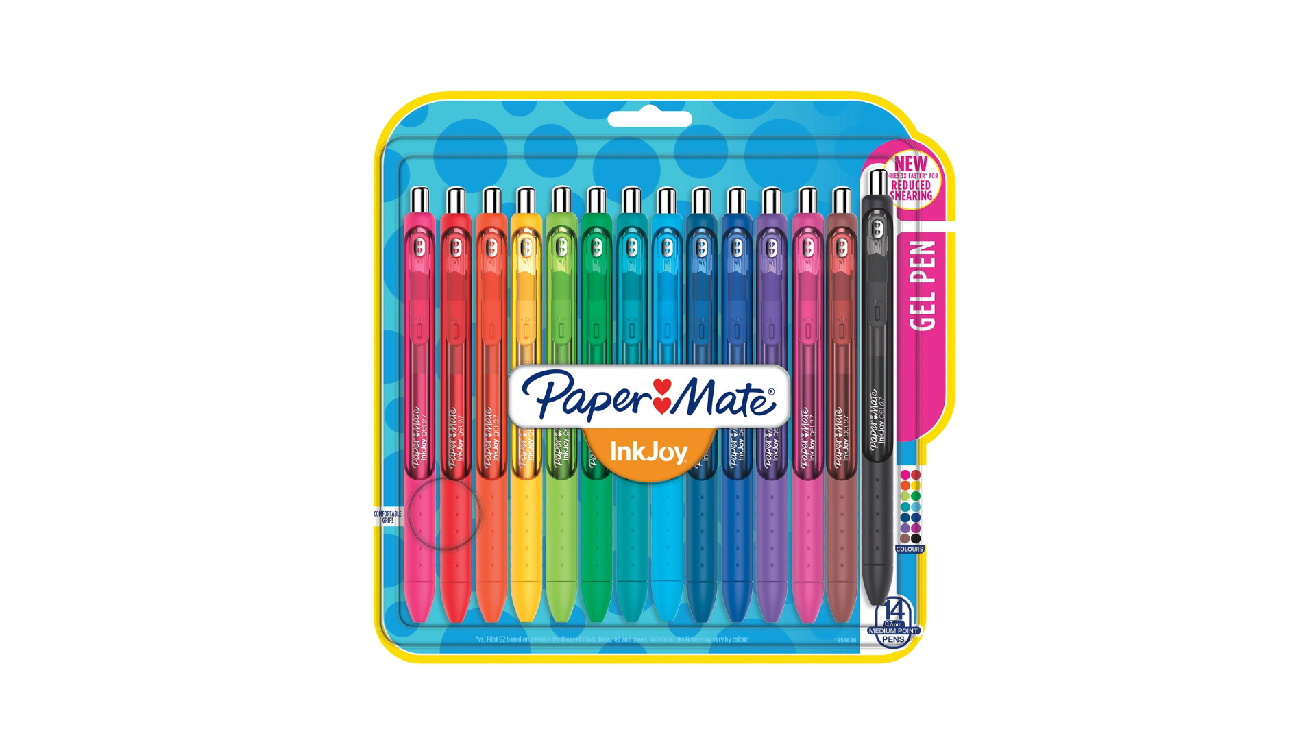 InkJoy Bolígrafo de gel de punta retráctil Medio Colores surtidos 14 pieza(s)