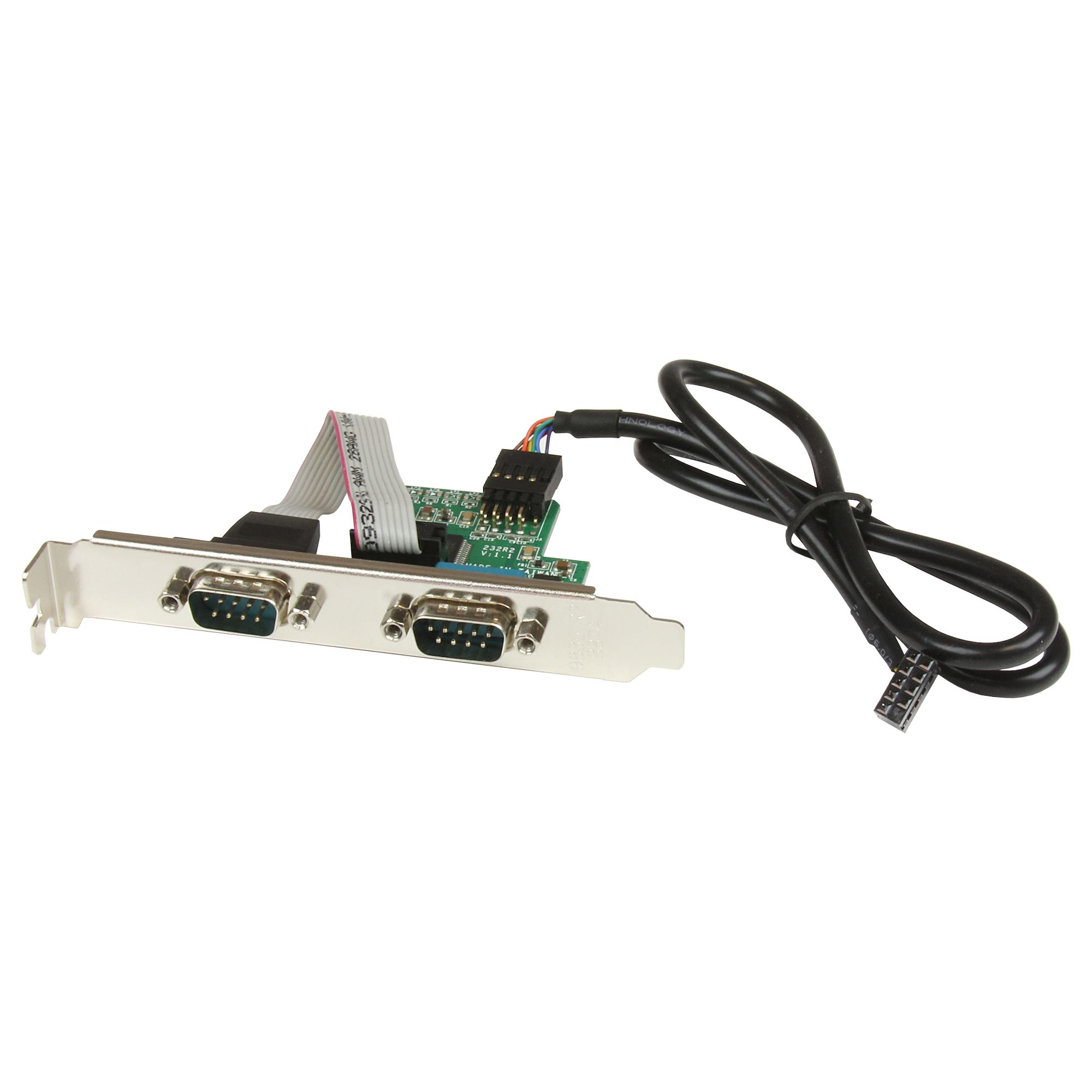 Adaptador Bracket de Placa Base Interna USB a 2 Puertos Serie - DB9 RS232