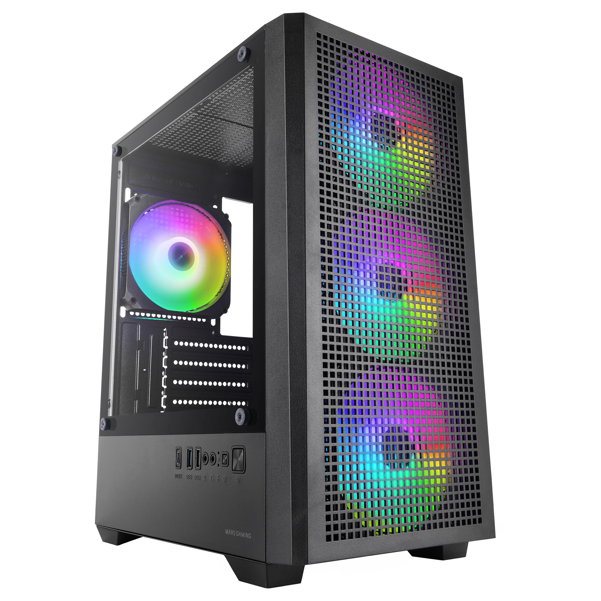MCVECTOR carcasa de ordenador Mini Tower Negro