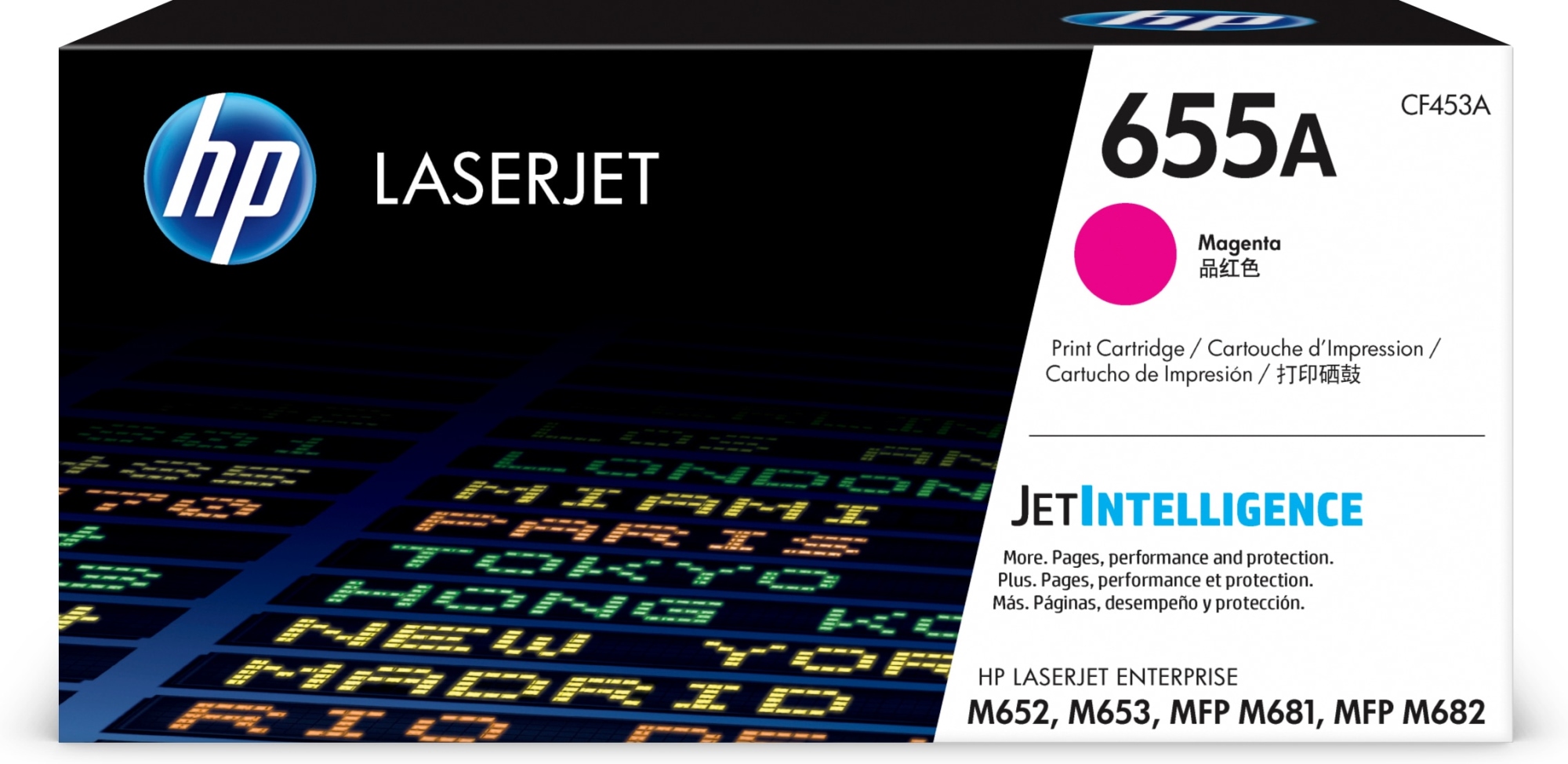 Cartucho de tóner Original LaserJet 655A magenta