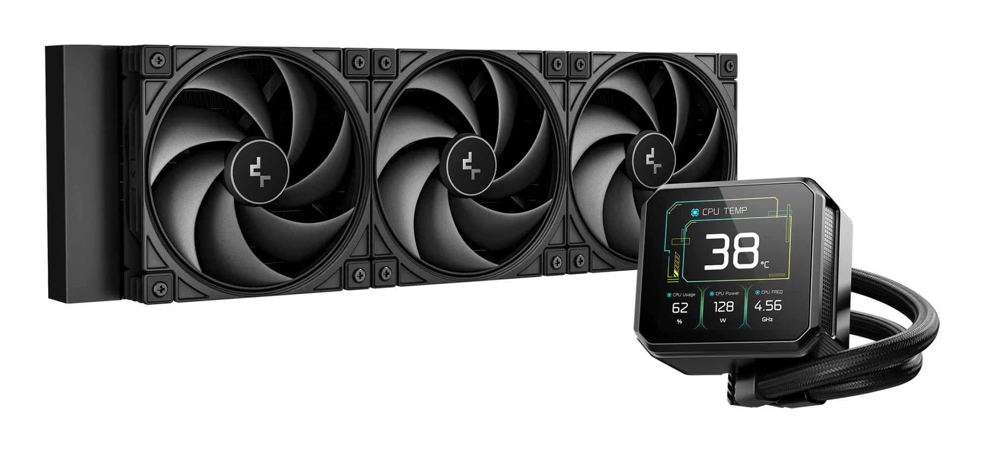 Spartacus 360 Procesador Kit de refrigeración líquida 12 cm Negro