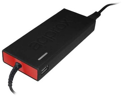 APPUA90SLIM adaptador e inversor de corriente Universal 90 W Negro, Rojo