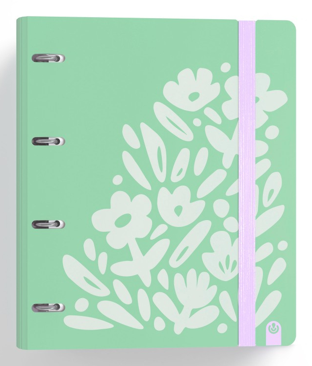 12457447 cuaderno y block A4 100 hojas Verde, Púrpura