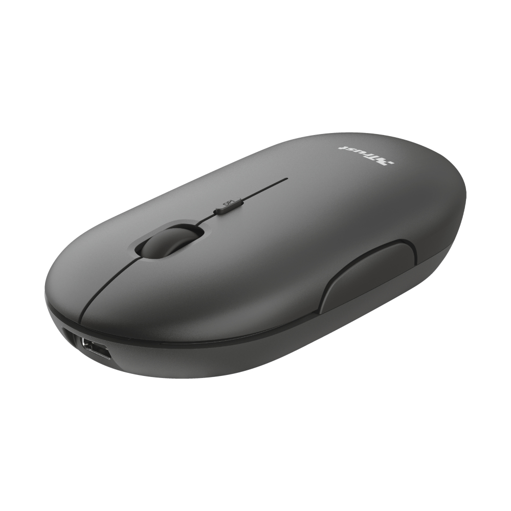 Puck ratón Oficina Ambidextro RF Wireless + Bluetooth Óptico 1600 DPI