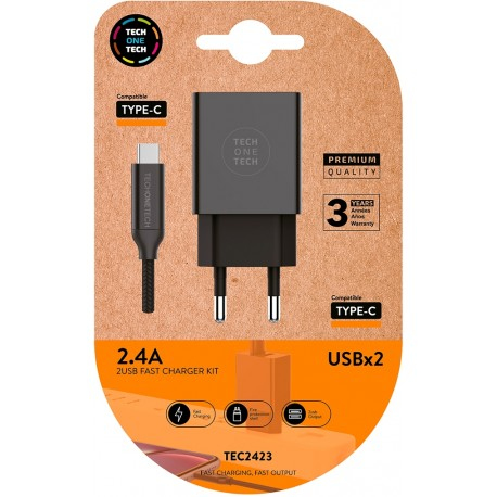 TEC2423 cargador de dispositivo móvil Negro Interior