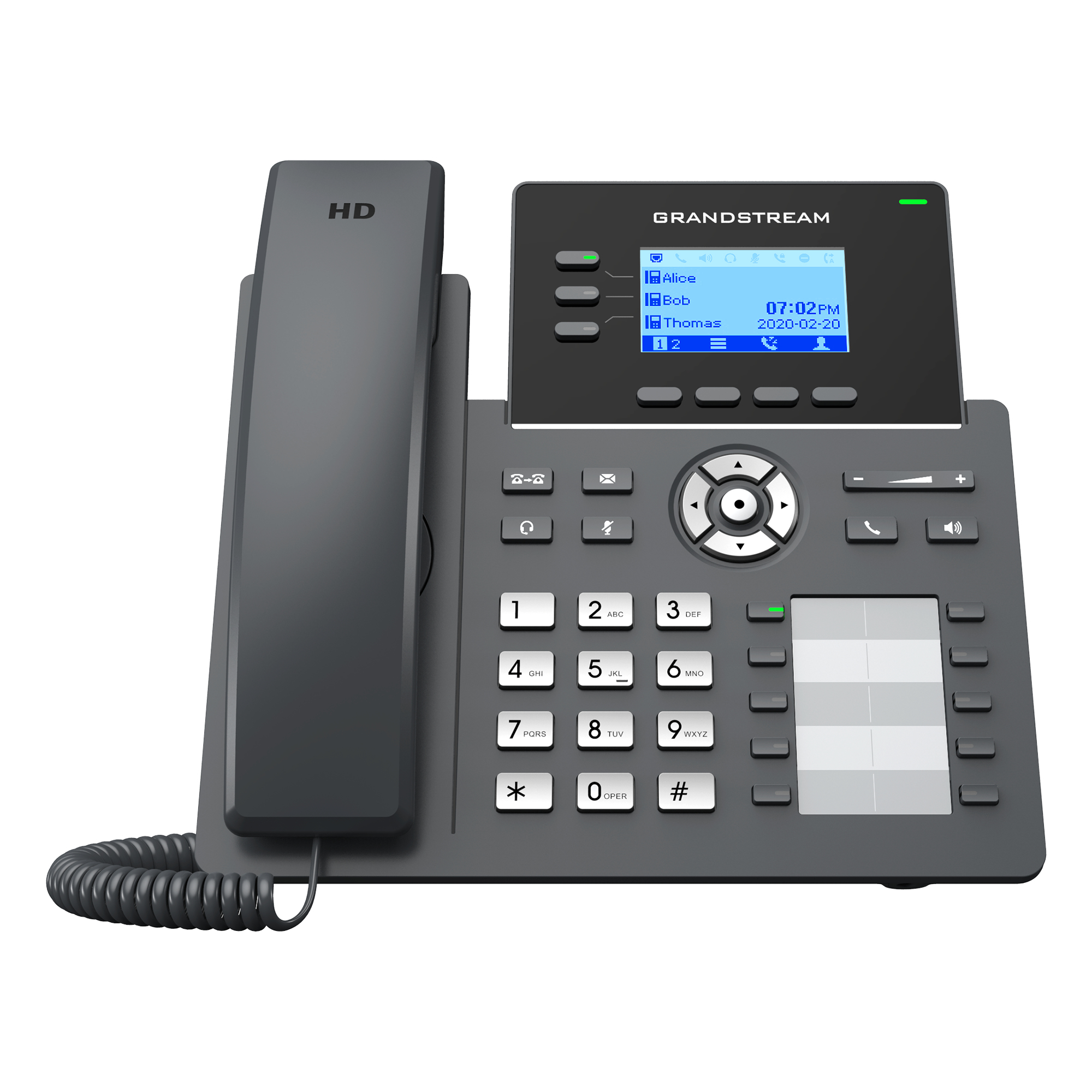 GRP2604P teléfono IP Negro 3 líneas LCD