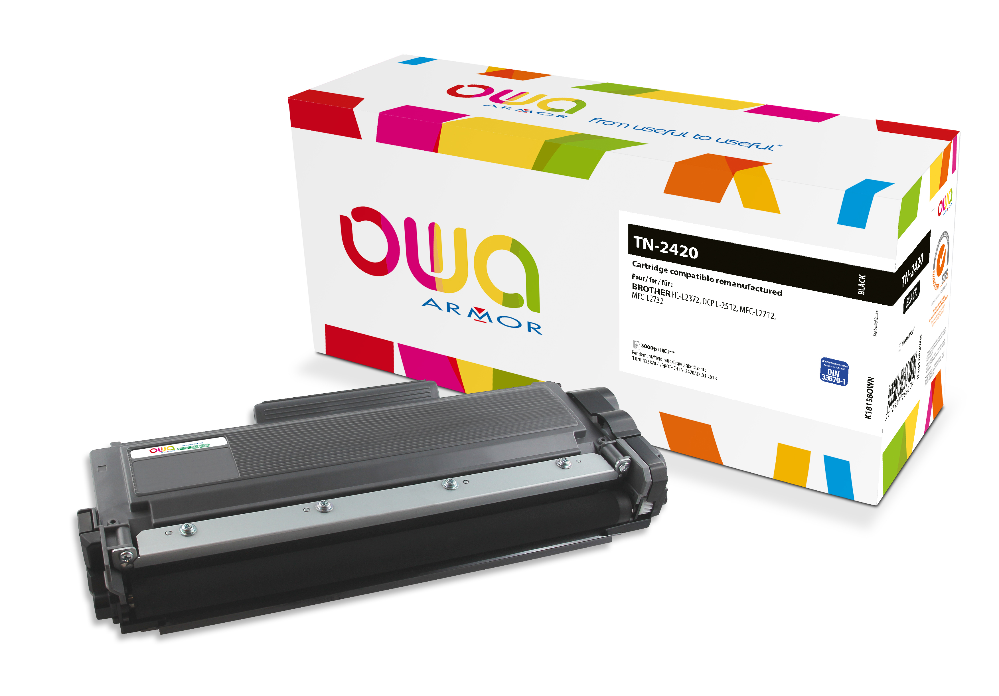 K18158OW cartucho de tóner 1 pieza(s) Compatible Negro