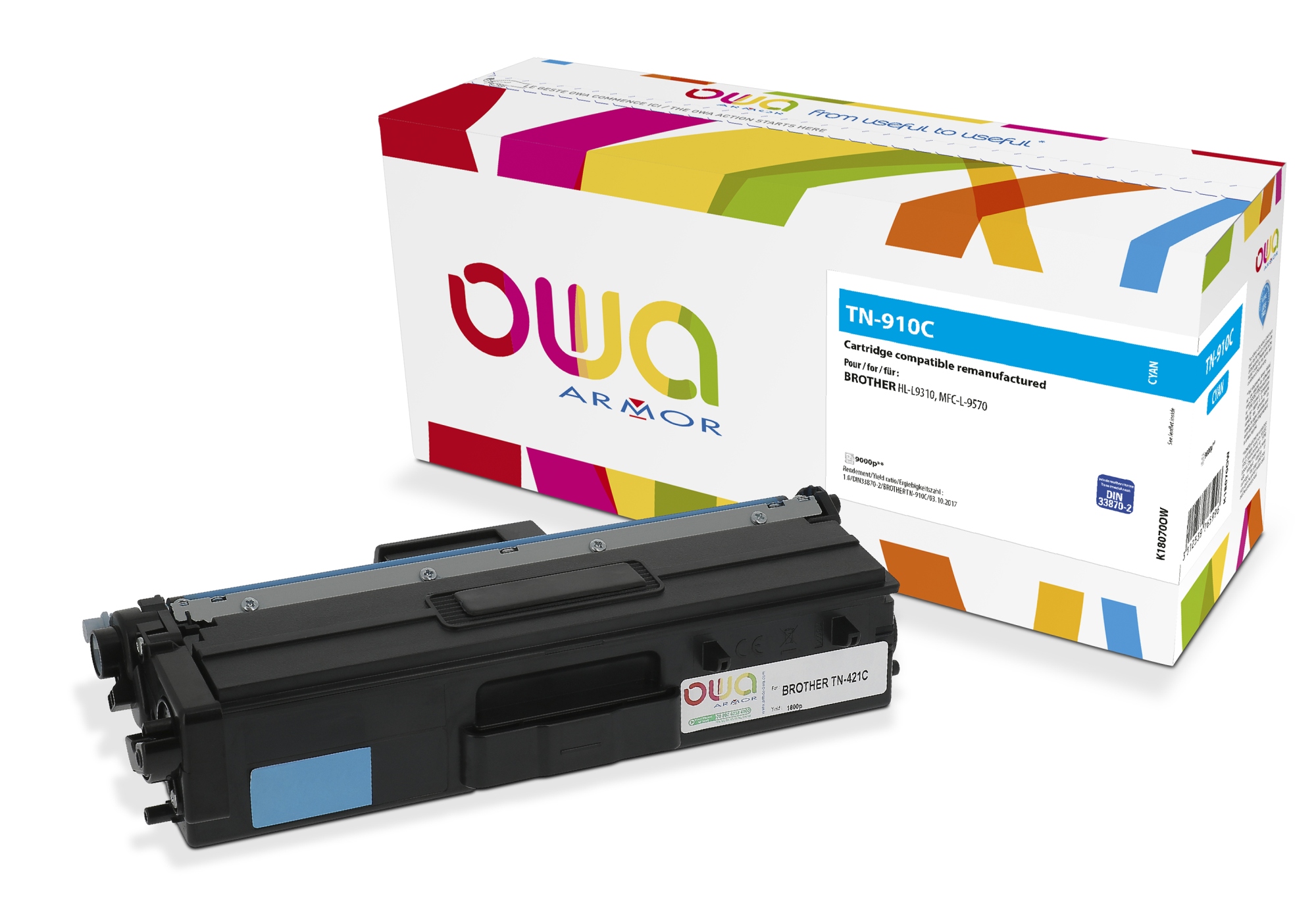 K18070OW cartucho de tóner 1 pieza(s) Compatible Cian