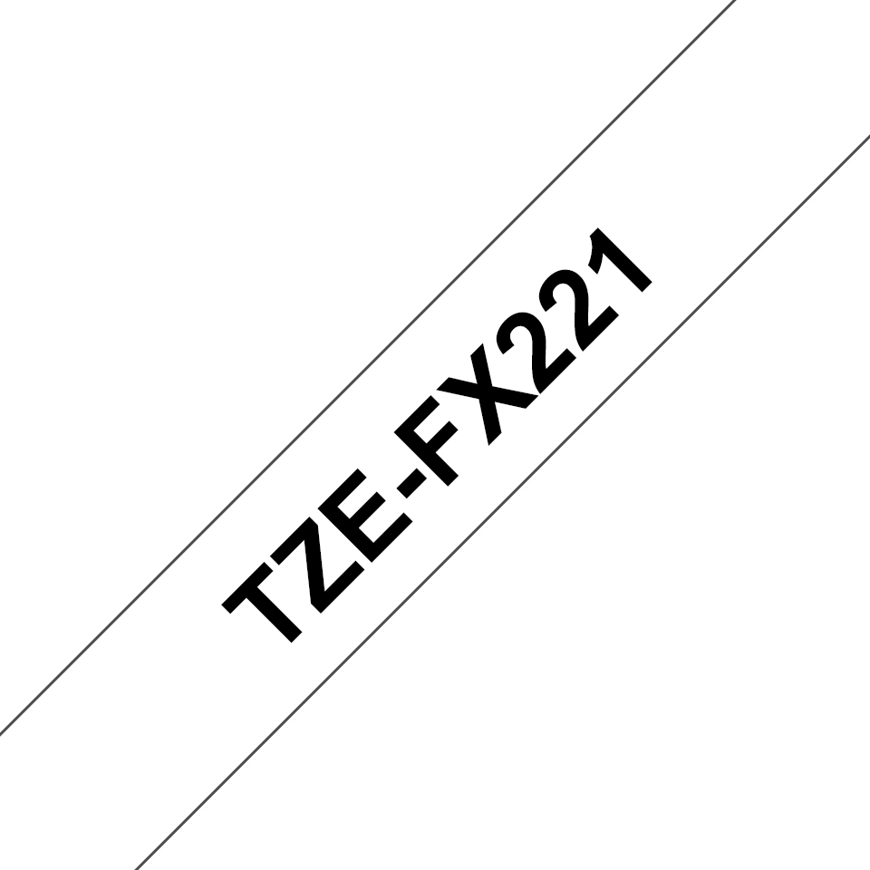 TZE-FX221 cinta para impresora de etiquetas Negro sobre blanco