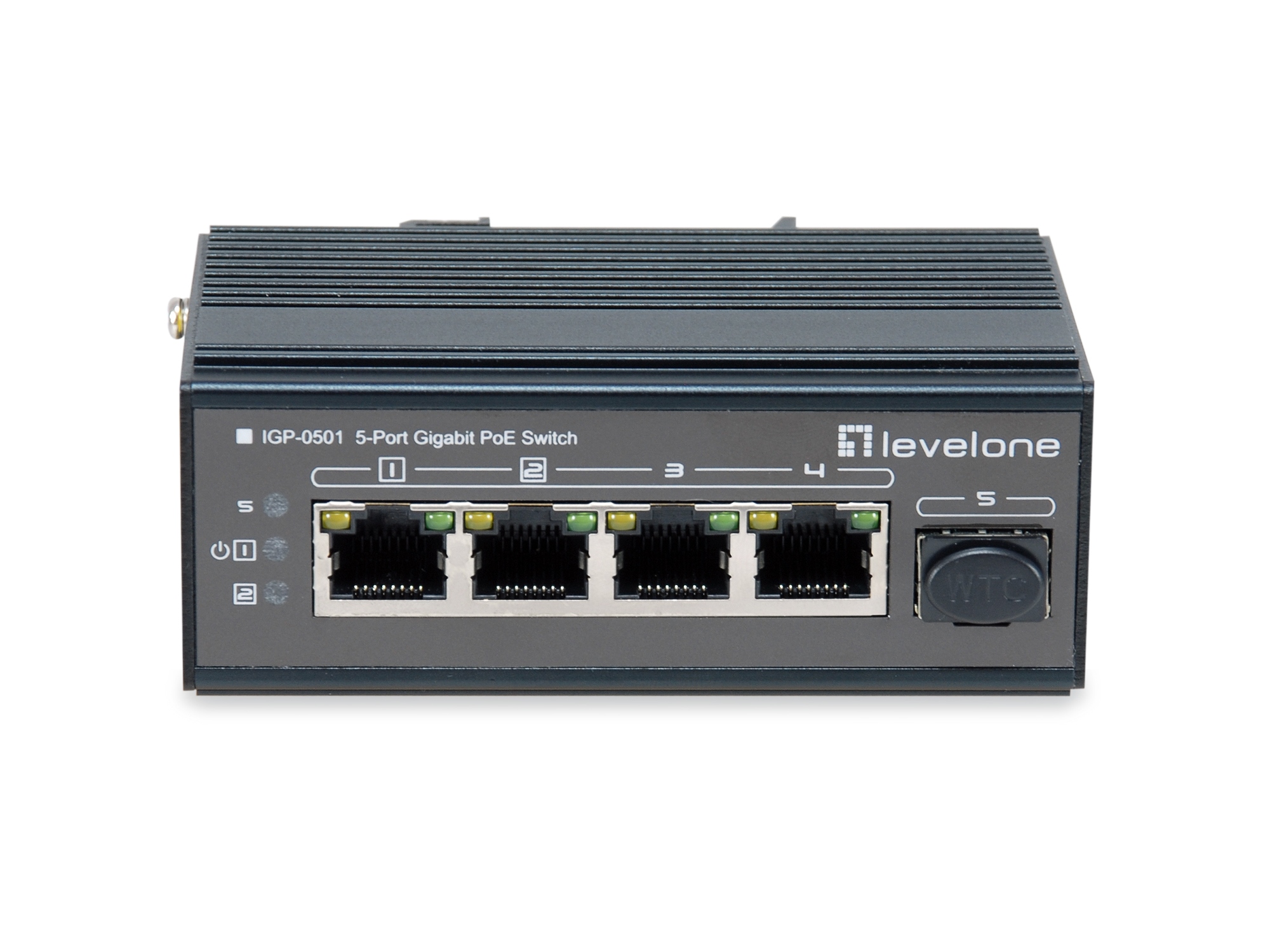 IGP-0501 switch Gigabit Ethernet (10/100/1000) Energía sobre Ethernet (PoE) Negro