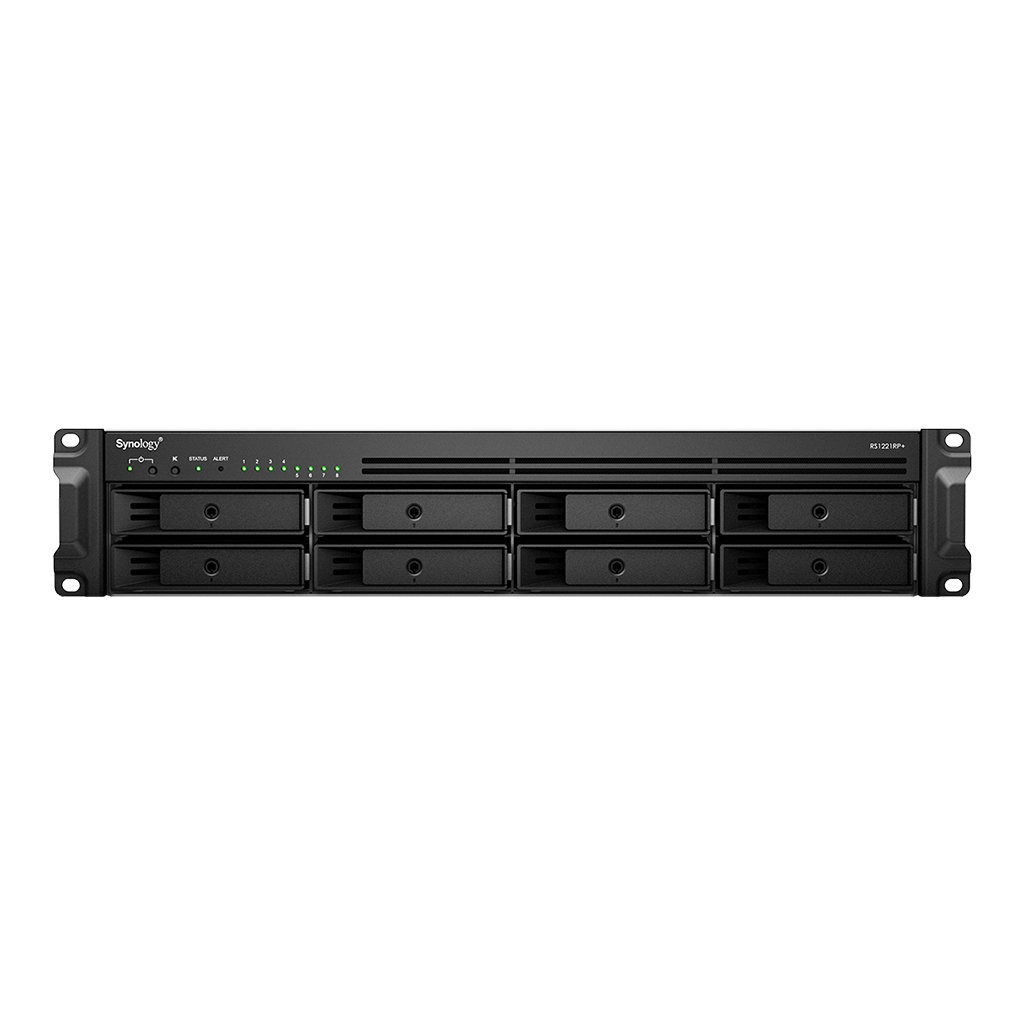 RackStation RS1221RP+ servidor de almacenamiento NAS Bastidor (2U) Ryzen Embedded V1500B 4 GB DDR4 0 TB DiskStation Manager Negro