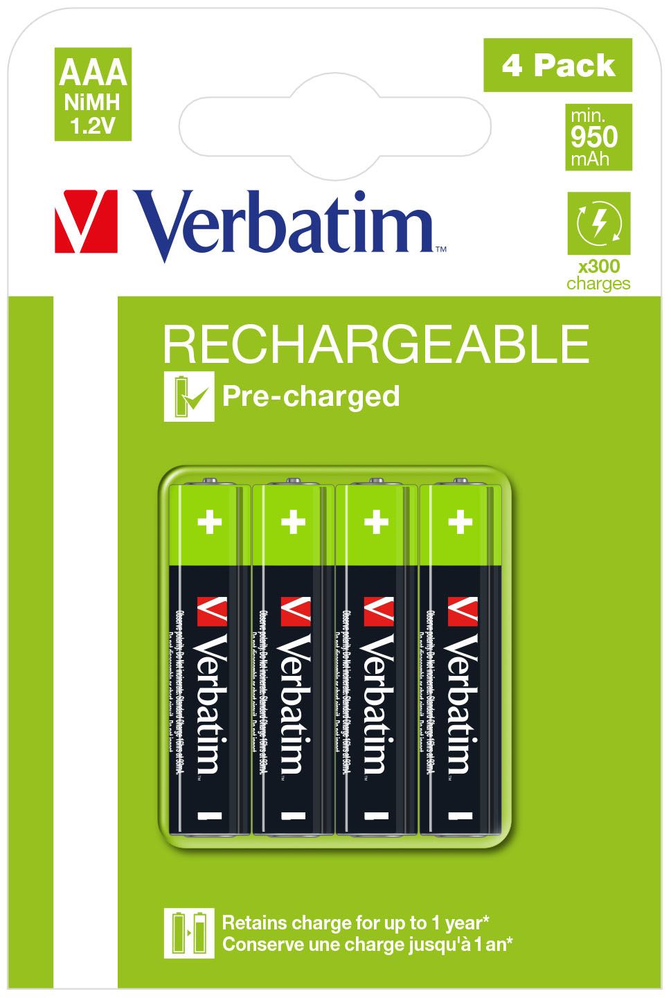49514 pila doméstica Batería recargable AAA Níquel-metal hidruro (NiMH)