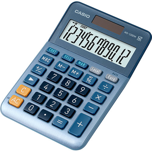MS-120EM calculadora Escritorio Pantalla de calculadora Azul