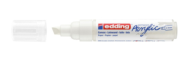 5000 Acrylic Marker Broad marcador permanente Punta de cincel Blanco 1 pieza(s)