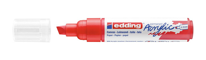 5000 Acrylic Marker Broad marcador permanente Punta de cincel Rojo 5 pieza(s) 5000-902