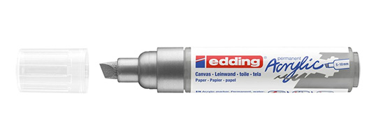 5000 Acrylic Marker Broad marcador permanente Punta de cincel Plata 1 pieza(s)