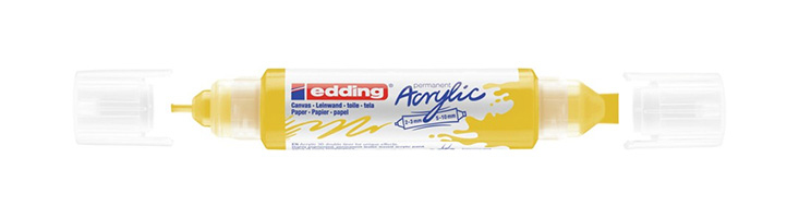 Acryl 3D Double Liner marcador permanente Amarillo 1 pieza(s)