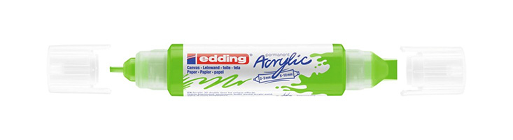 Acryl 3D Double Liner marcador permanente Verde, Amarillo 1 pieza(s)