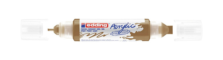 Acryl 3D Double Liner marcador permanente Oro 1 pieza(s)