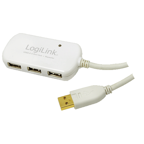 UA0108 hub de interfaz 480 Mbit/s Blanco
