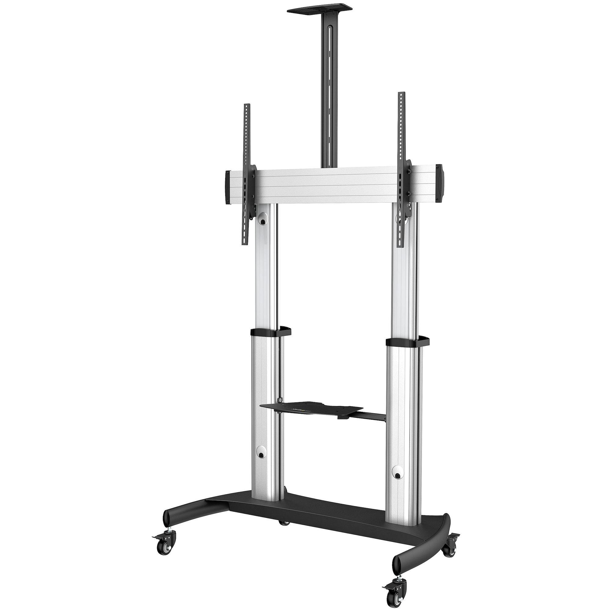 Soporte Móvil de TV - Carrito de TV de Servicio Pesado para Pantallas de 60 a 100 Pulgadas - 100kg - Soporte Universal Rodante de Piso con Altura Ajustable - con Ruedas - para Televisor (STNDMTV100)