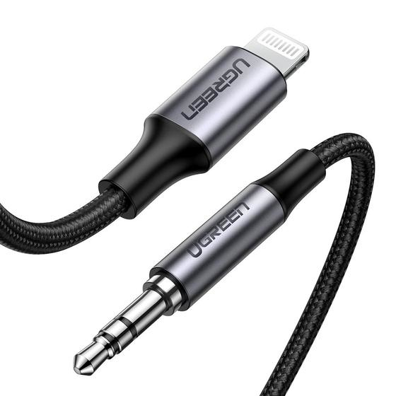 70509 cable de teléfono móvil Plata 1 m 3,5mm Lightning