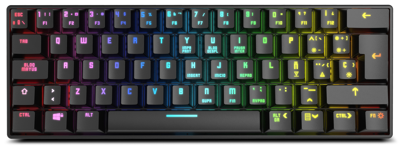 Kluster teclado Juego USB + Bluetooth Negro