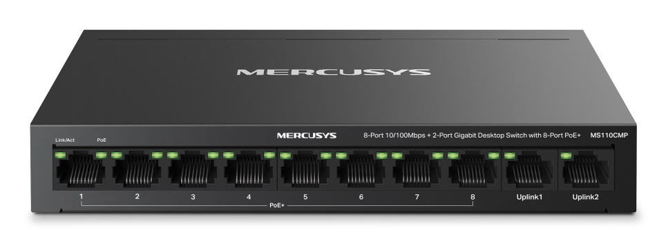 MS110CMP switch Fast Ethernet (10/100) Energía sobre Ethernet (PoE) Negro