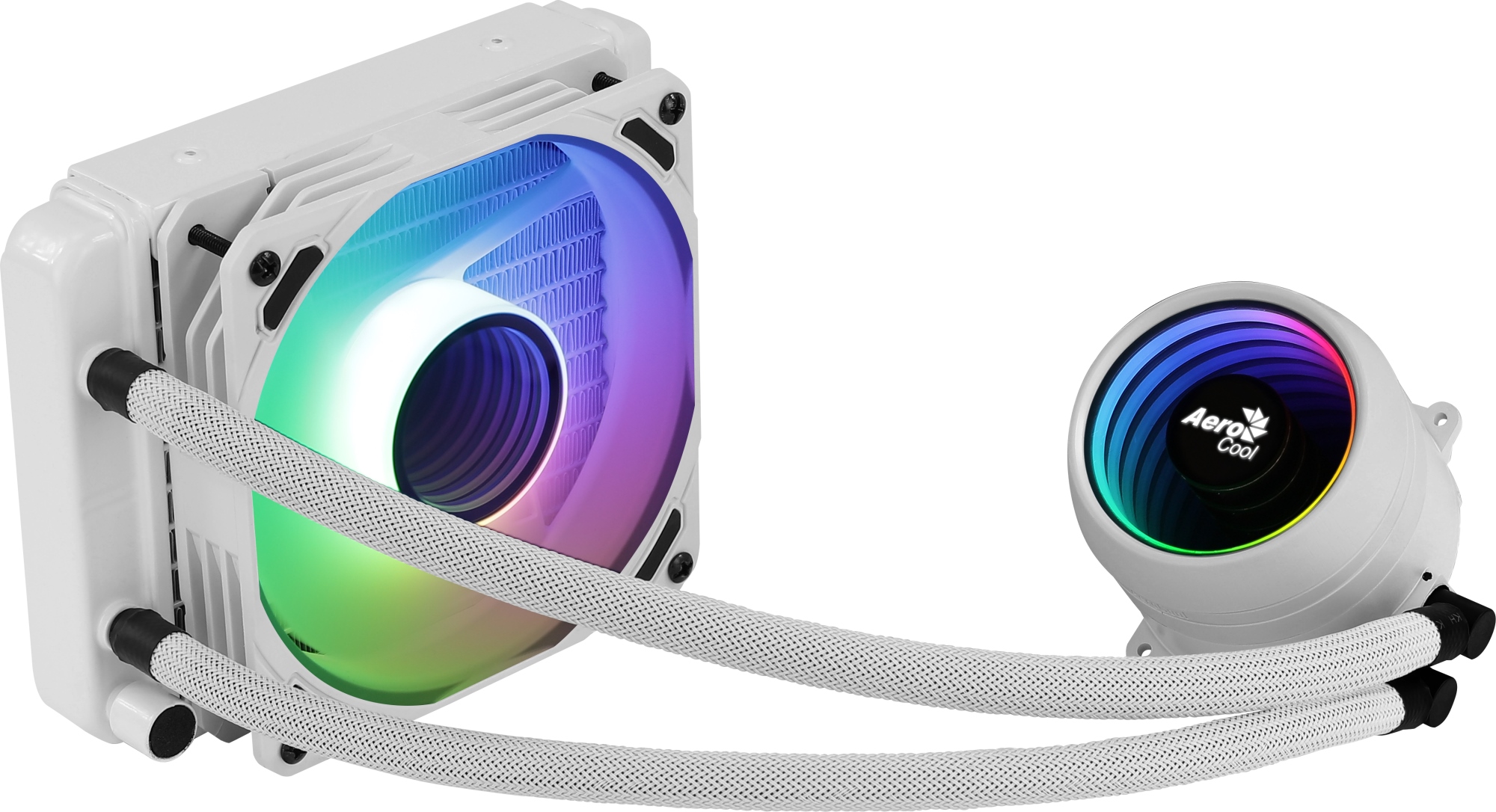 MIRAGEL120W Refrigeración Líquida CPU Ventilador 12cm ARGB TDP 200W Blanco