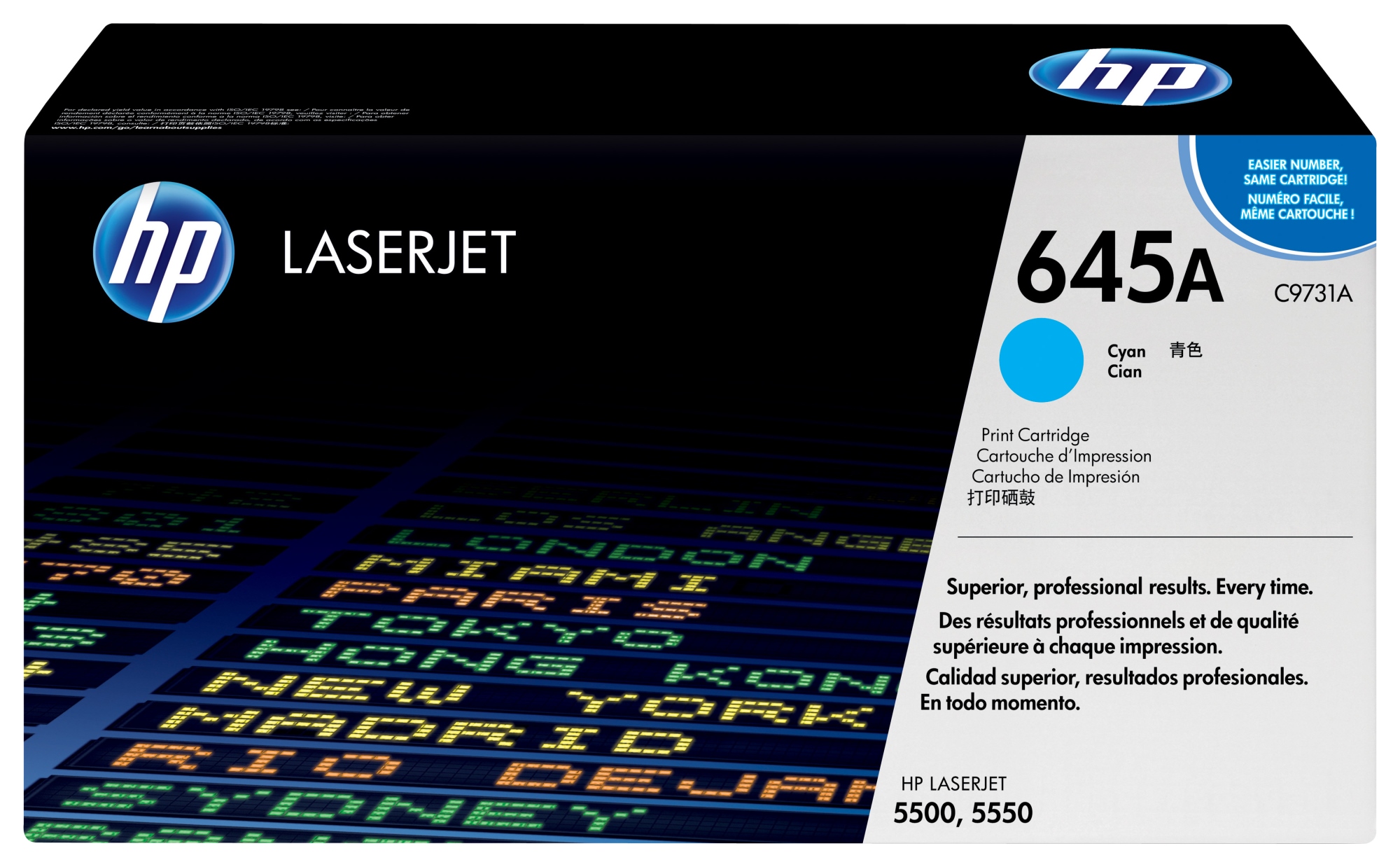 Cartucho de tóner original LaserJet 645A cian