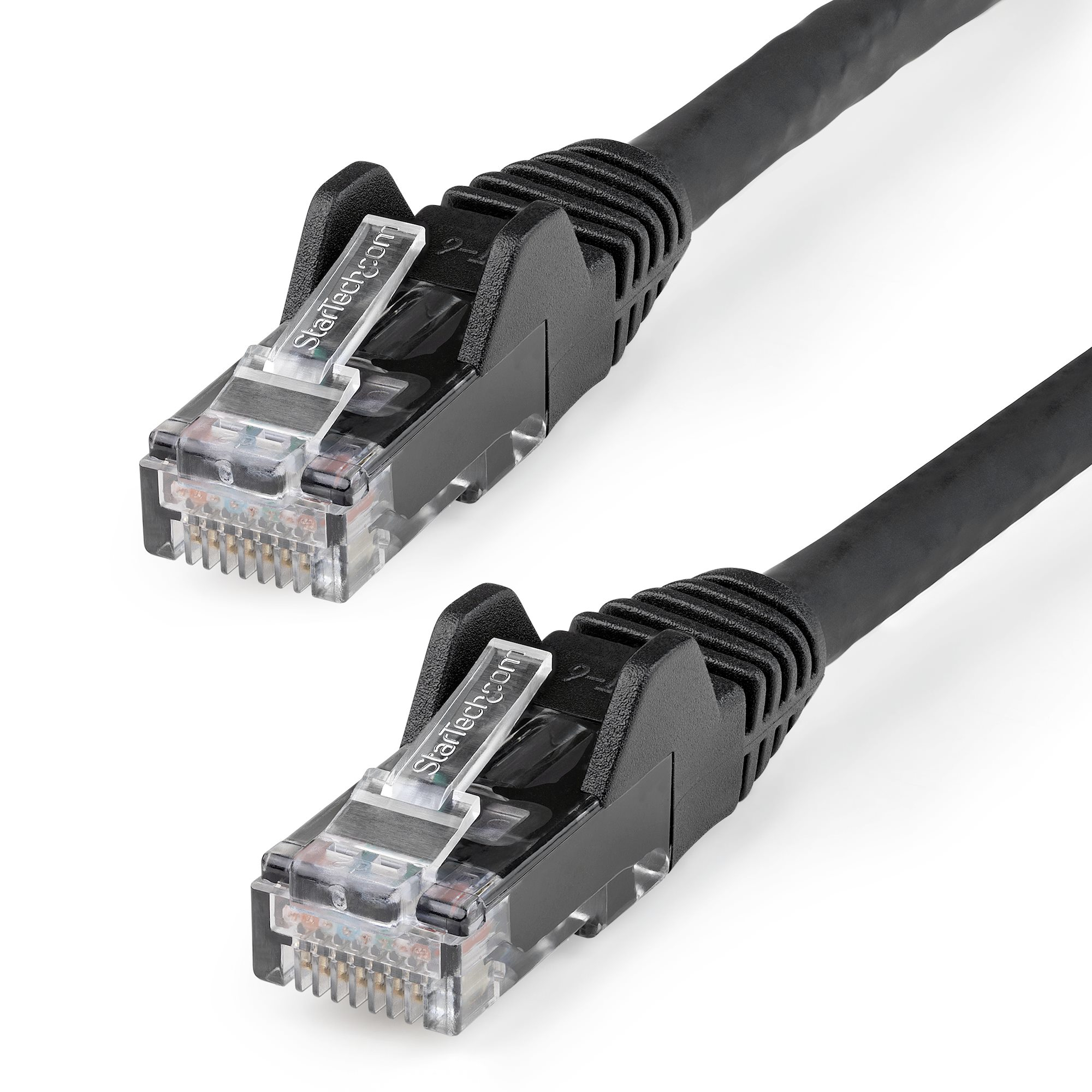Cable Ethernet CAT6 de 3m - LSZH - Cable de Red de 10 Gigabits de 250MHz y PoE de 100W UTP sin Enganches (Snagless) con Alivio de Tensión - Negro - CAT 6 - ETL