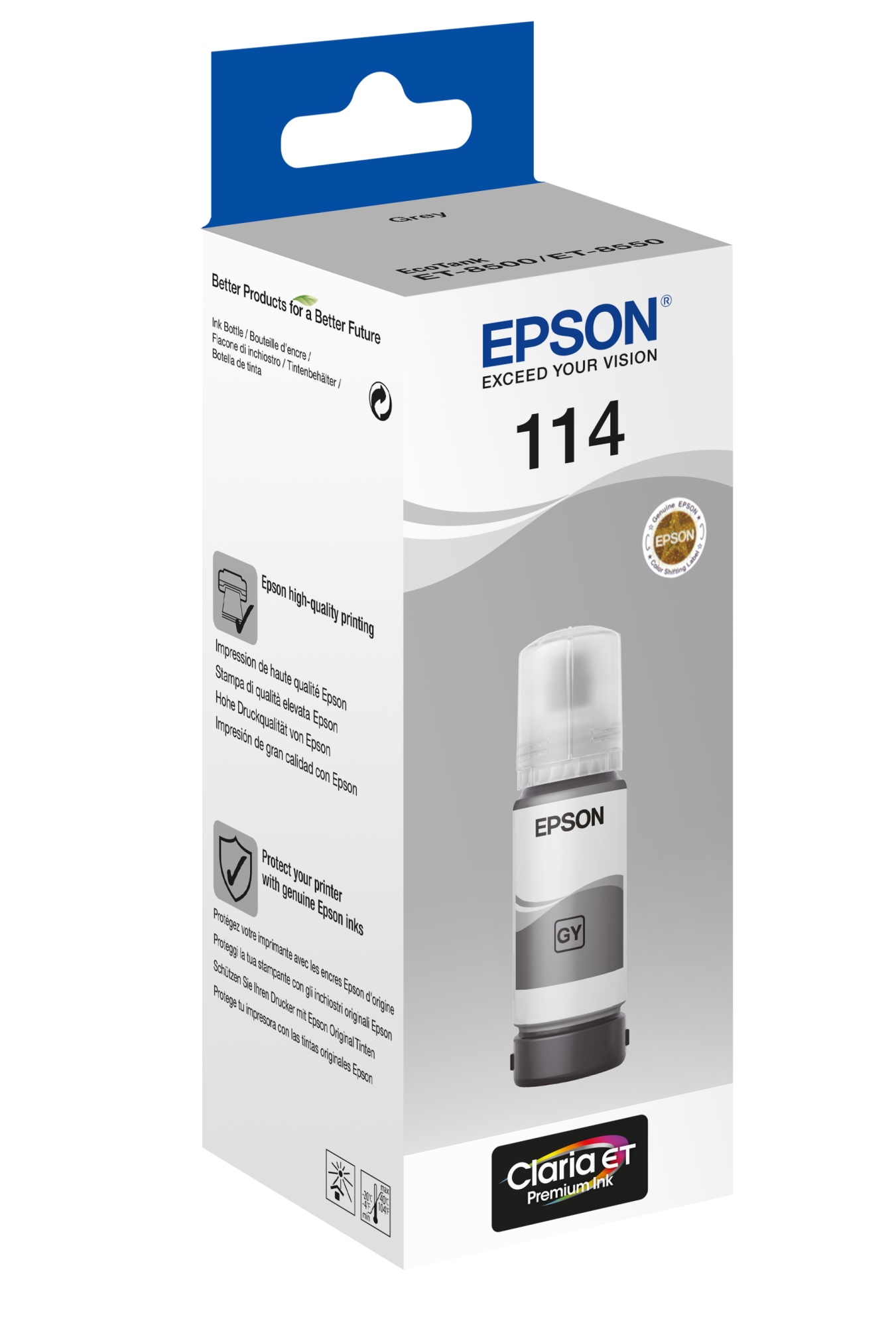 114 EcoTank Grey ink bottle
