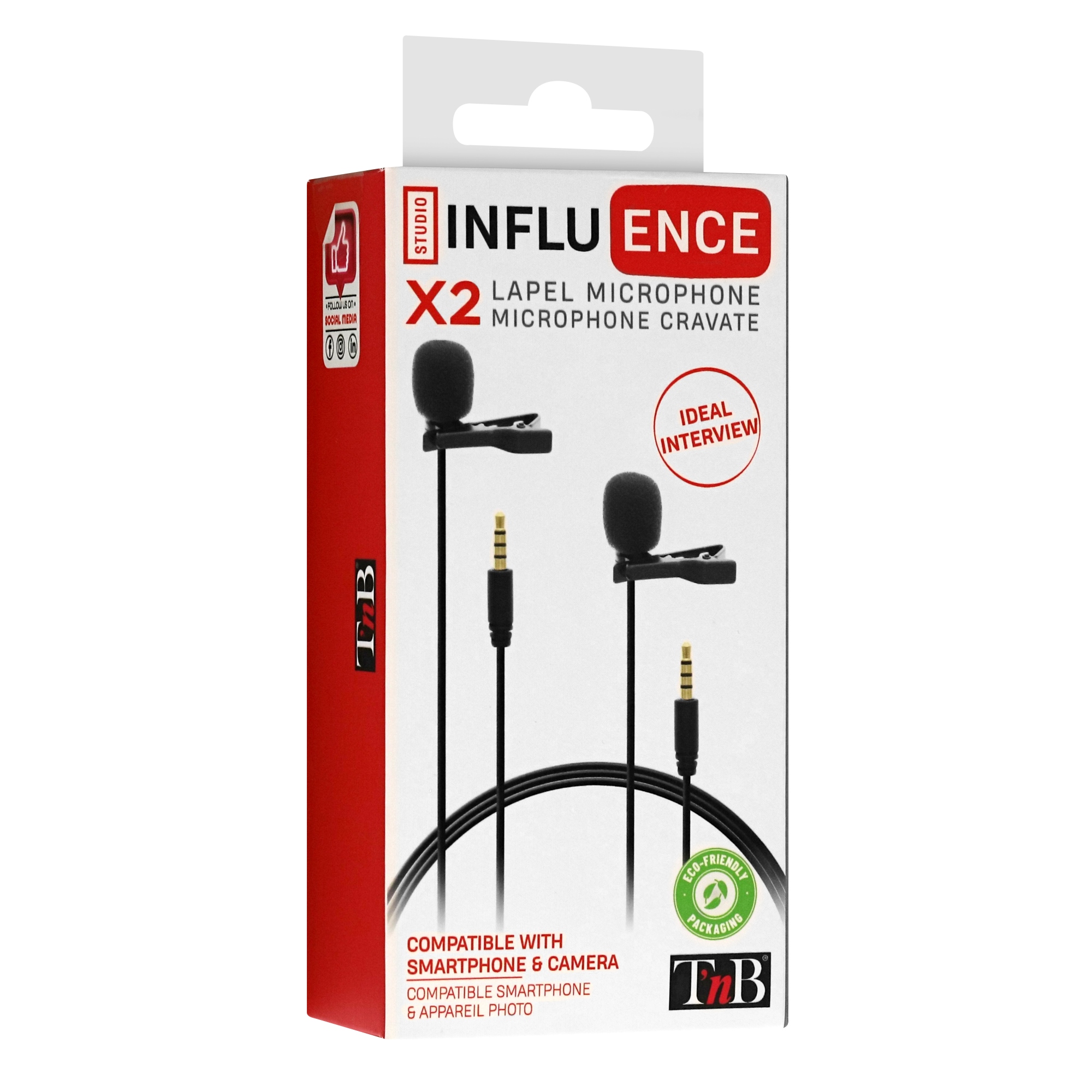 INLAPMICDB micrófono Negro Micrófono con pinza de enganche