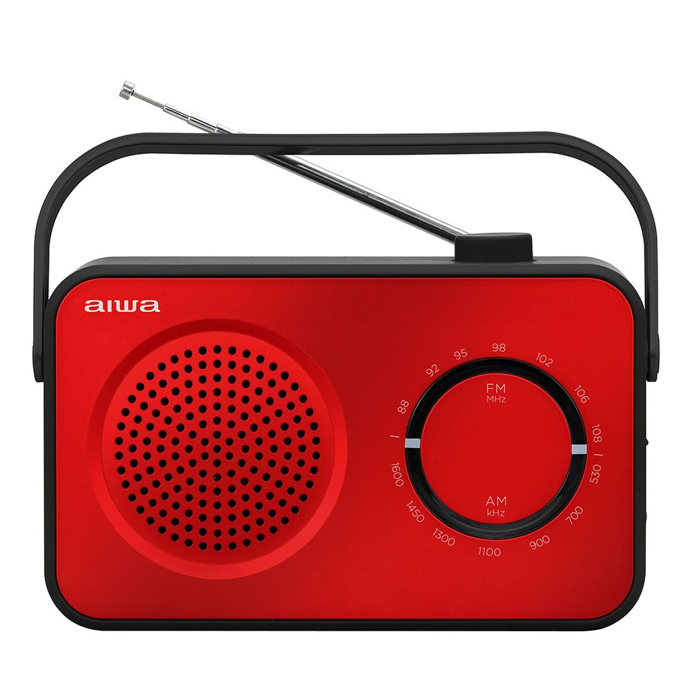 R-190RD radio Portátil Analógica Negro, Rojo