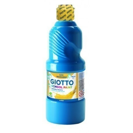 Témpera Escolar 500 ml Botella Azul, Cian